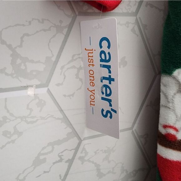 New boy's fleece Christmas Santa footed pajama bundle, 2pc - Picture 6 of 6